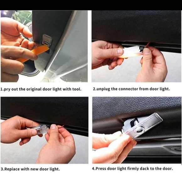 4 new BMW projector LED door flood lights.  Other styles of BMW available - Picture 3 of 3